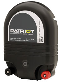 Patriot, p10, P 10 electriciteit, afspanning, afrastering, schrikdraad , rasterlengte, controle, stal de meidoorn,