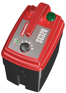 speedrite SG320, SG, 320, SG 320, SG320, permanente afrastering, accu, batterij, volt, ohm, goedkoopste, goedkoop, scherpe prijs, scherpste prijs, staldemeidoorn, stal de meidoorn, west-vlaanderen, gobel, weide, weidepost