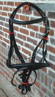 hoofdstel, kopstuk, hooftstel, zwart, pony, cob, full, ful, engels hoofdstel, gecombineerd, bakstuk, frontriem, lederen hoofdstel, neusriem, bitriem, goedkoop, degelijk, leder